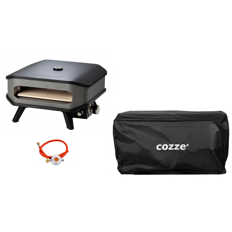 COZZE Four à pizza à gaz 13" avec thermomètre et housse