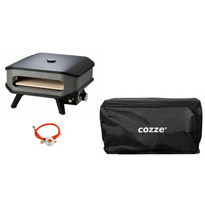 COZZE Four à pizza à gaz 13" avec thermomètre et housse