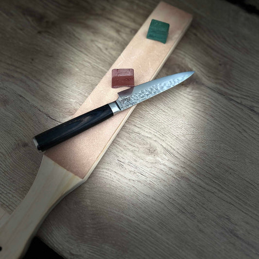 Le Strop ou Cuir d'affûtage – Fabrication Française fait main- 42cm x 6cm X 2cm