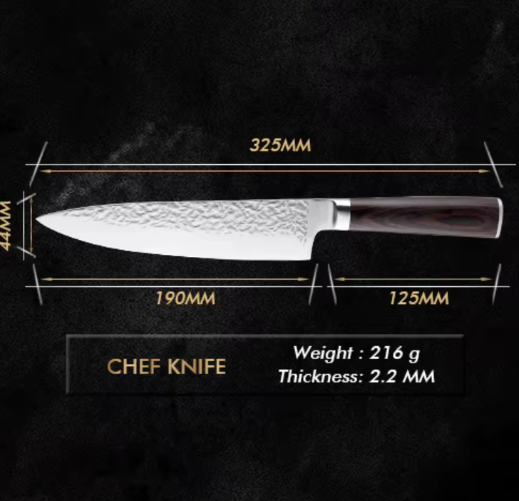 Couteau de Chef -  Collection Martelée