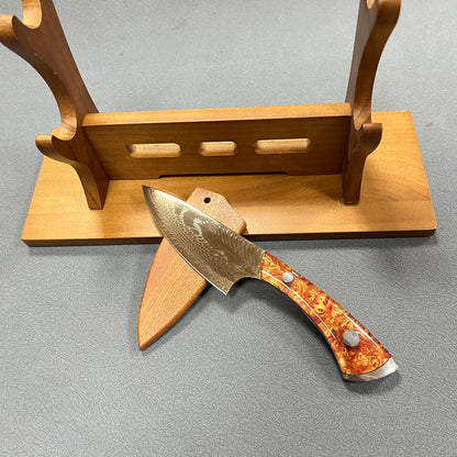 Couteau Full Tang en Acier Damassé