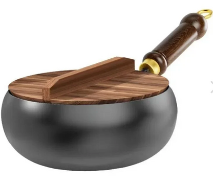 Véritable Wok traditionnel japonais - Poèle en  Fonte  - Spécial Induction & Tous Feux - livraison offerte