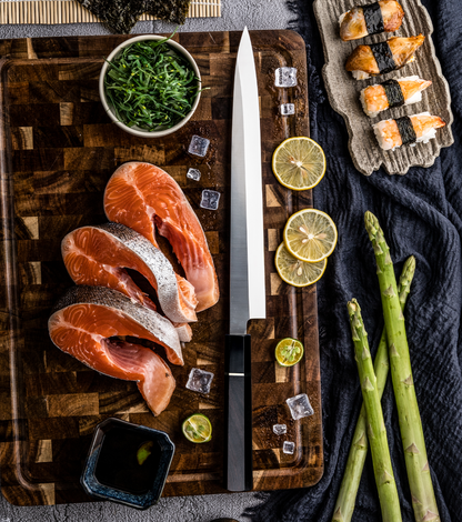 Yanagiba - couteau style japonais Sushi Sashimi manche bois et buffle