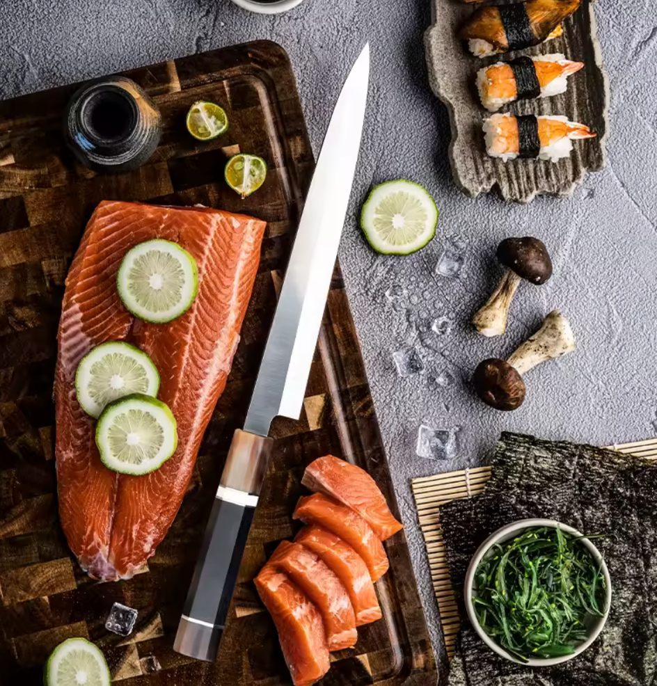 Yanagiba couteau japonais Sushi Sashimi Corne de buffle  - livraison offerte