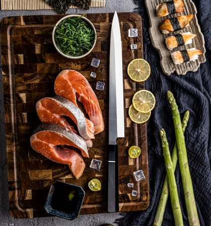 Yanagiba - couteau style japonais Sushi Sashimi manche bois et buffle