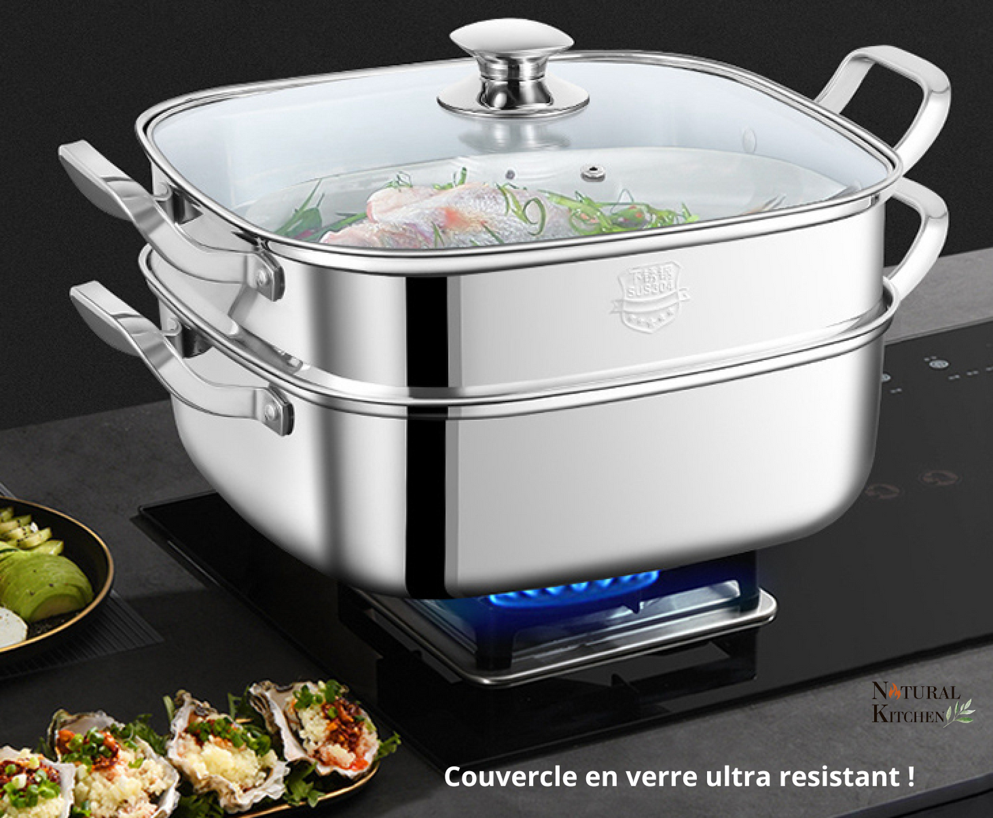 FusionSteam ! Cuit-vapeur inox grande capacité 30cm multi-usage - livraison offerte