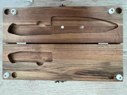 Set Tout-en-Un : Couteau de Chef Natural  Kitchen et  Planche Intégrée (Gravure et livraison offerte)