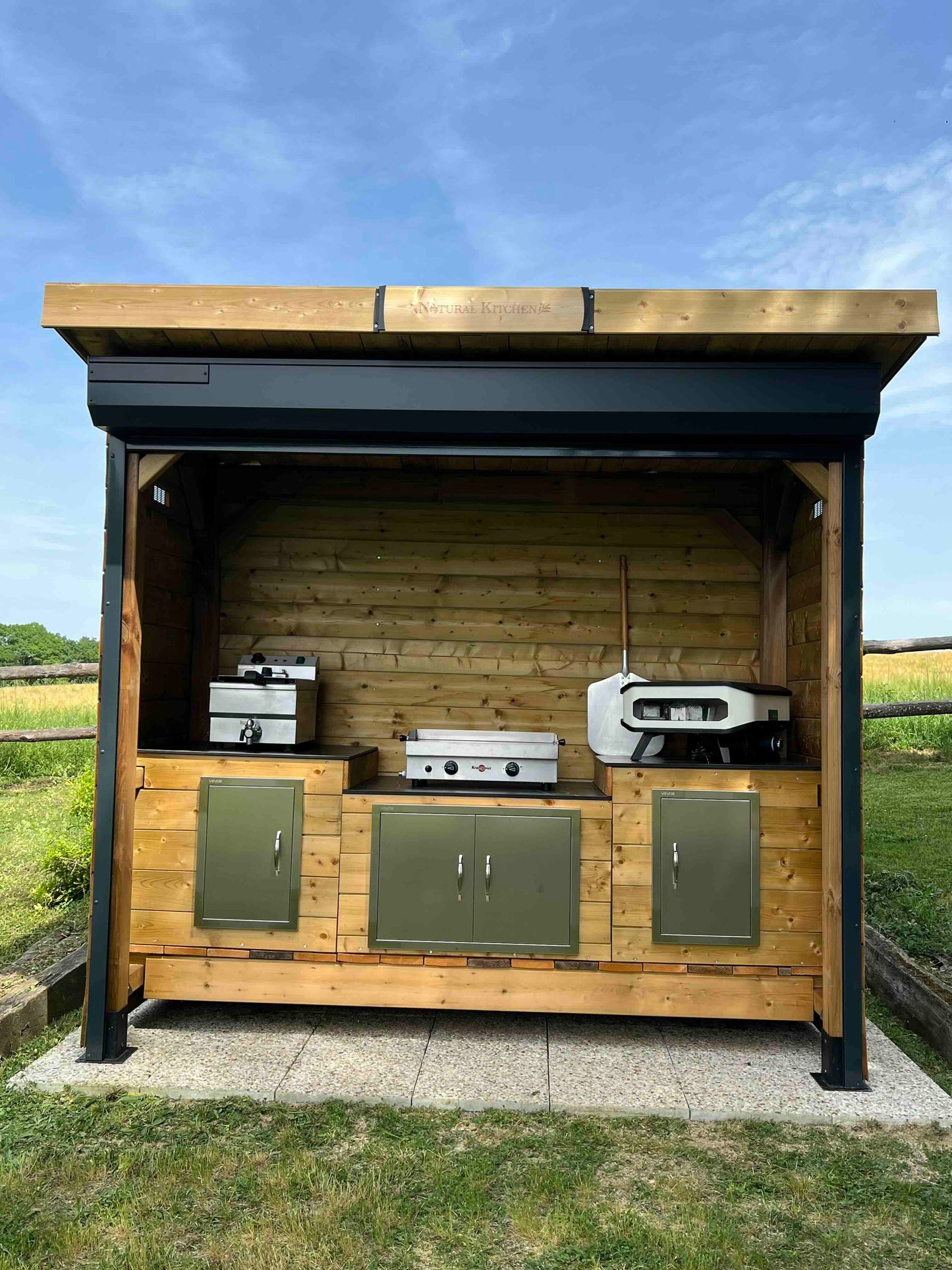KIT KITCHEN CHEF   !  CUISINE + PLANCHA ELECTRIQUE + FOUR A PIZZA + VOLET ROULANT