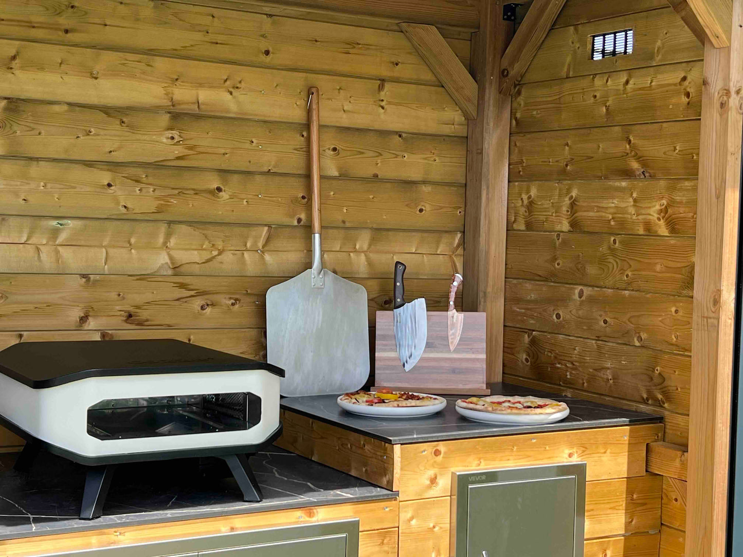 KIT KITCHEN CHEF   !  CUISINE + PLANCHA ELECTRIQUE + FOUR A PIZZA + VOLET ROULANT