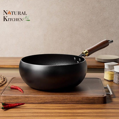 Véritable Wok traditionnel japonais - Poèle en  Fonte  - Spécial Induction & Tous Feux - livraison offerte