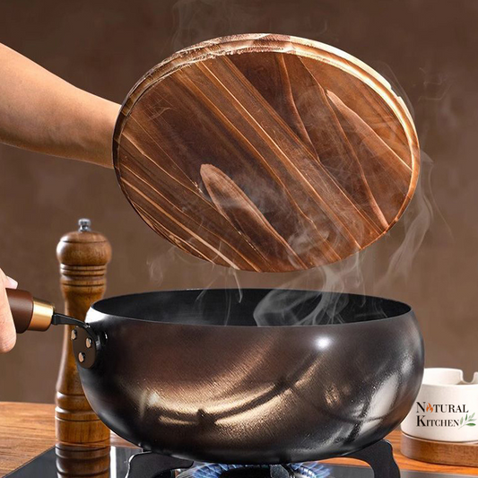Véritable Wok traditionnel japonais - Poèle en  Fonte  - Spécial Induction & Tous Feux - livraison offerte