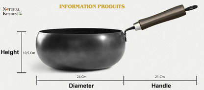 Véritable Wok traditionnel japonais - Poèle en  Fonte  - Spécial Induction & Tous Feux - livraison offerte