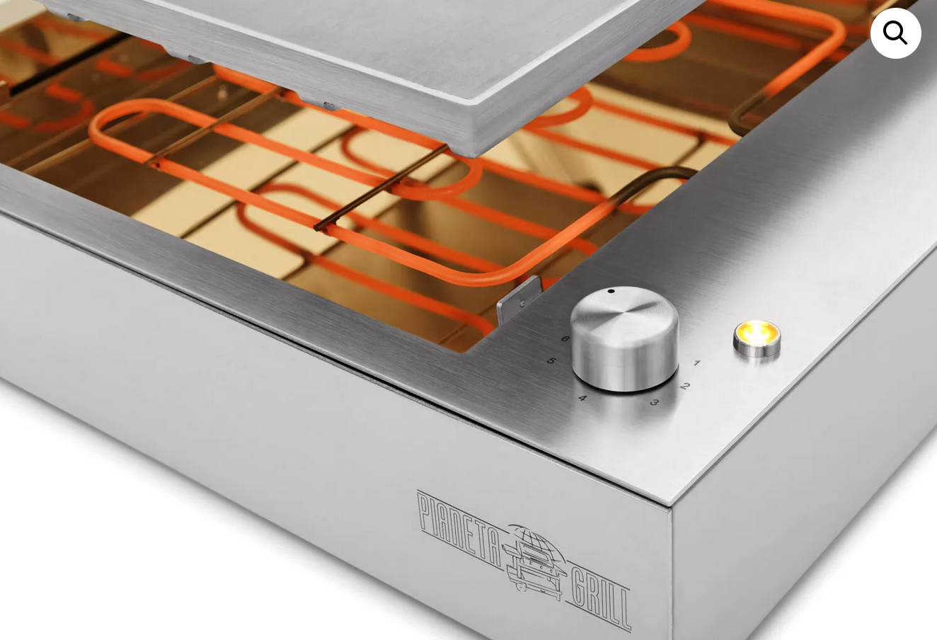 Bouton de contrôle de température et résistance en serpentin pour barbecue électrique puissant 250°C.