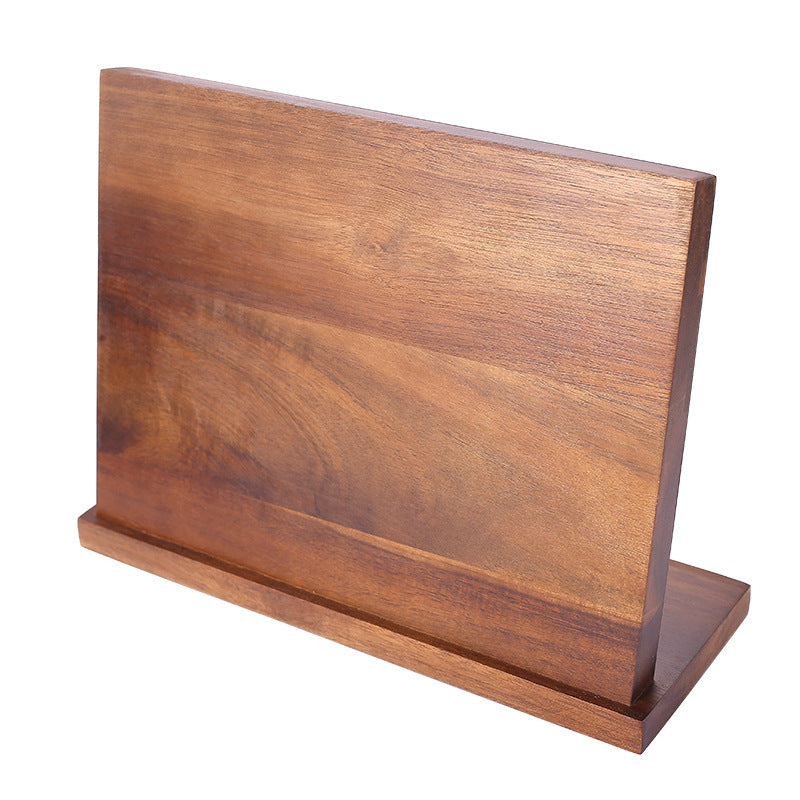 Support de couteau magnétique en bois d'acacia naturel
