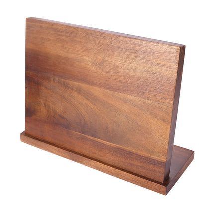 Support de couteau magnétique en bois d'acacia naturel