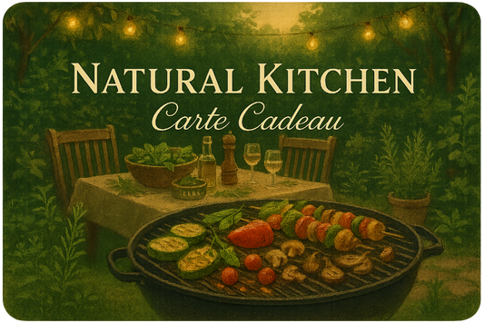 Carte Cadeau : avec un Barbecue Dans un  jardin et le Log Natural-Kitchen devant 