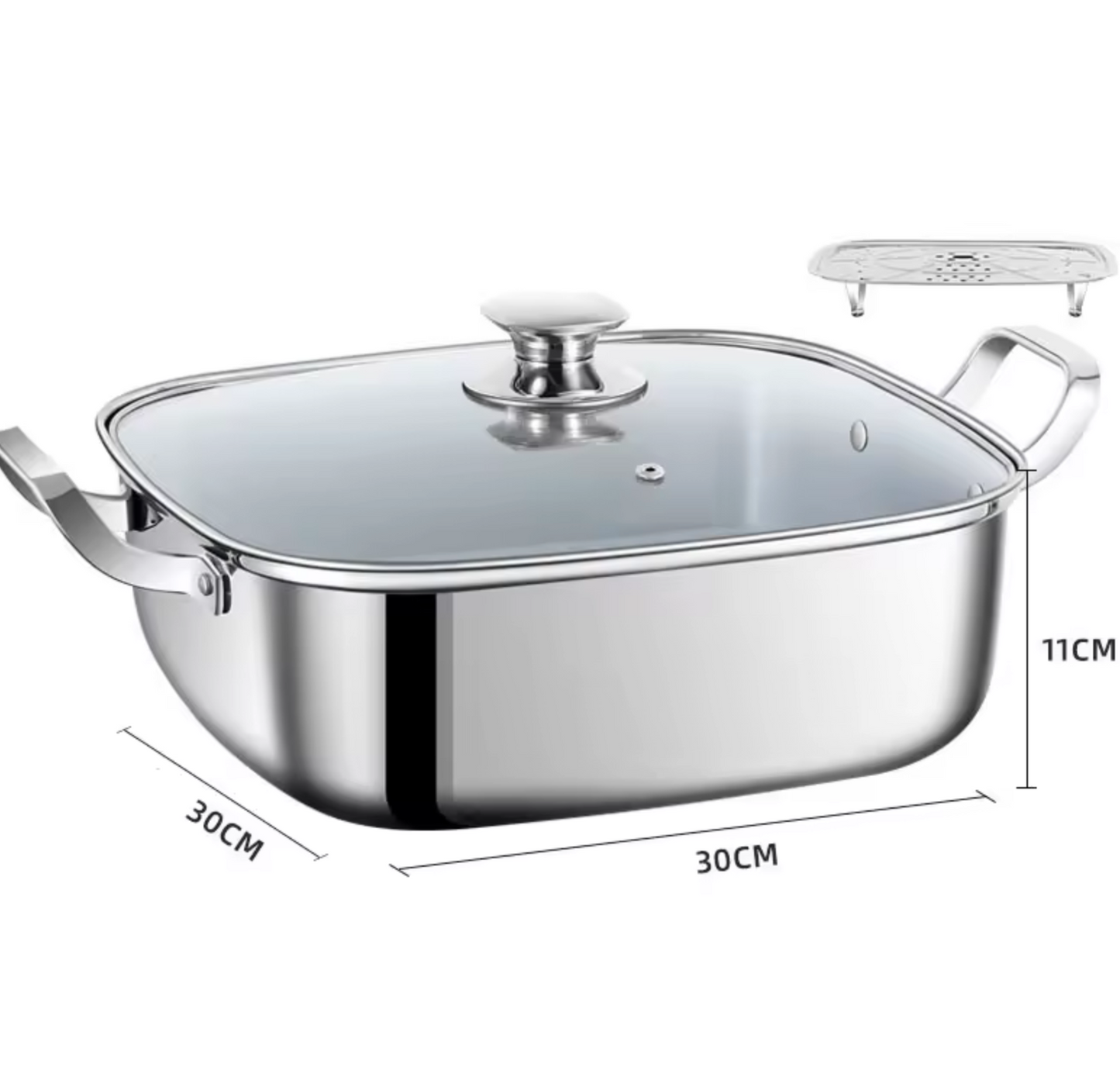 FusionSteam ! Cuit-vapeur inox grande capacité 30cm multi-usage - livraison offerte