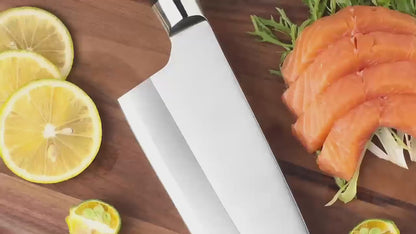 Couteau  Deba Inox/Carbone longévite et tranchant   8 pouces - livraison offerte